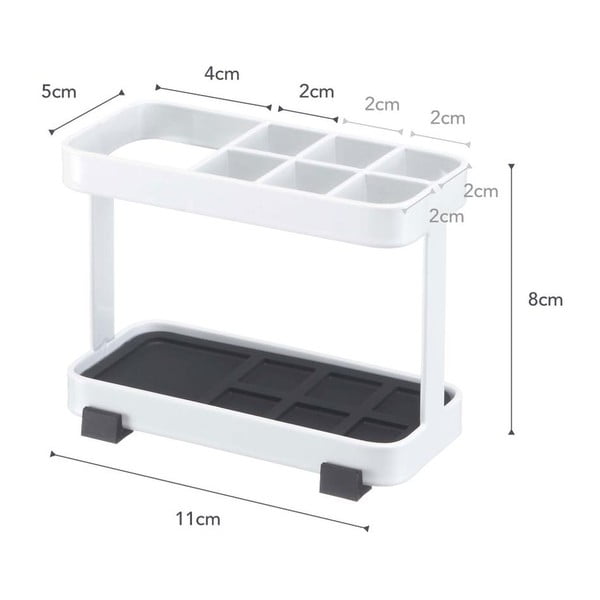 Tower fehér fogkefe- és fogkrémtartó - YAMAZAKI-image-2