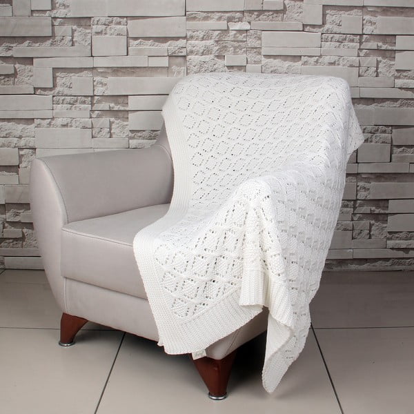 Ciana krémszínű pamut takaró, 130 x 170 cm