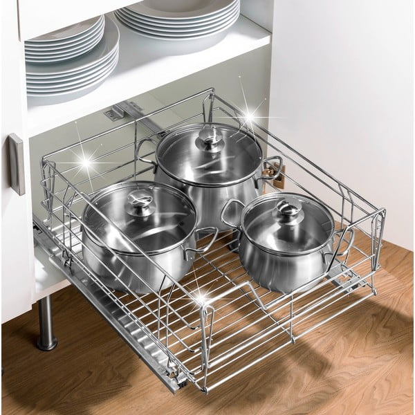 Slide rozsdamentes acél kihúzható polc - Maximex-image-1