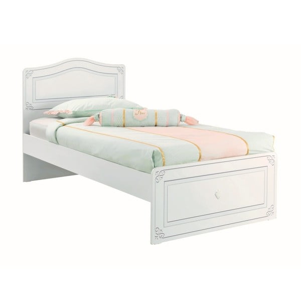 Selena Bed egyszemélyes fehér ágy, 100 x 200 cm