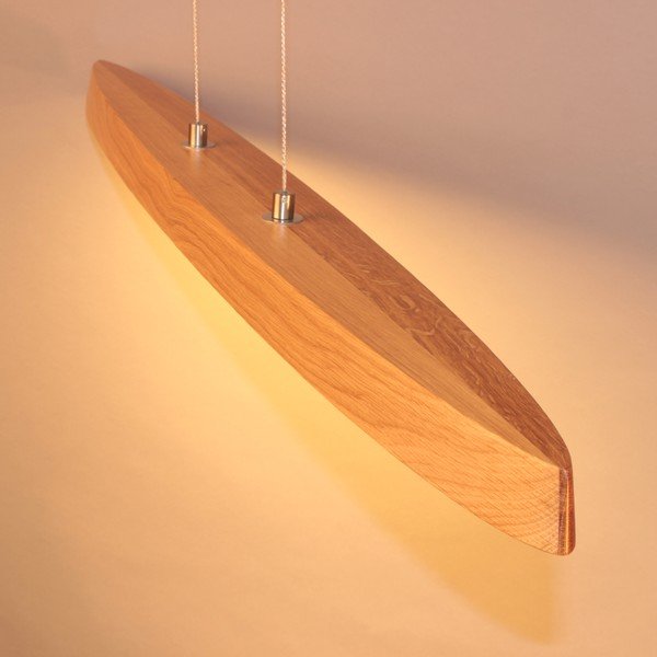 Ezüstszínű-natúr színű LED dimmelhető függőlámpa fa búrával Shine-wood – Fischer & Honsel-image-2
