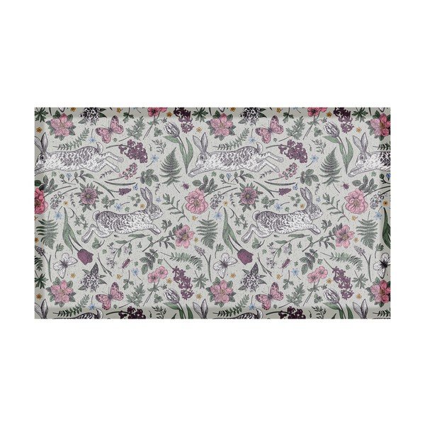 PVC lábtörlő 40x70 cm Hare Wildflowers – Artsy Doormats