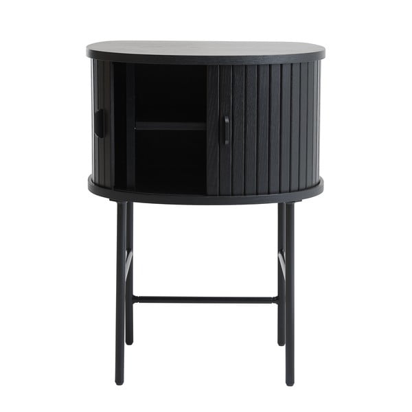 Fekete éjjeliszekrény Nola – Unique Furniture-image-2