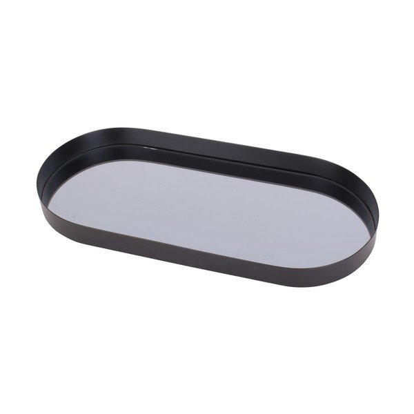 Oval fekete tálca füsttükörrel, szélesség 18 cm - PT LIVING-image-3