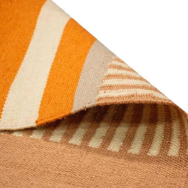 Bella bézs-narancssárga kétoldalas kültéri szőnyeg újrahasznosított műanyagból, 120 x 180 cm - Green Decore-image-4