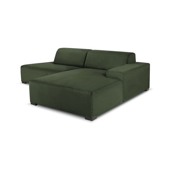 Hobart zöld kordbársony sarokkanapé, jobb oldali - Cosmopolitan Design-image-4