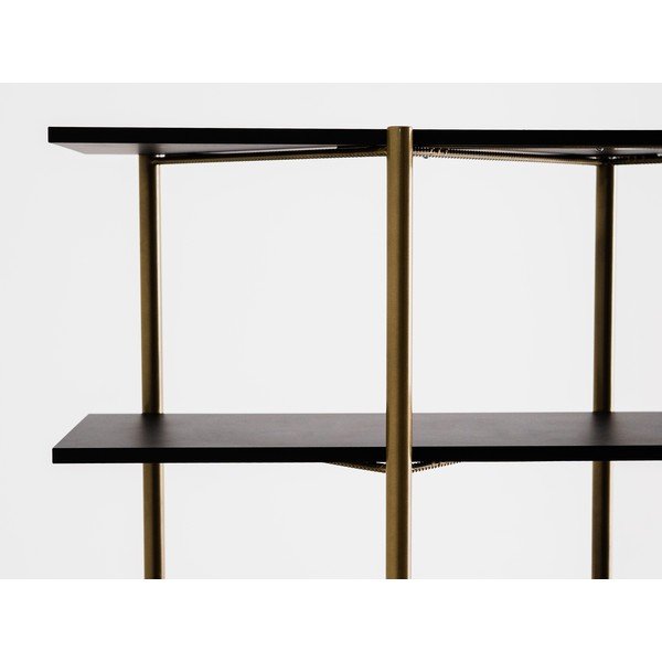 Fekete-aranyszínű könyvespolc 110x150 cm Rave - CustomForm-image-2