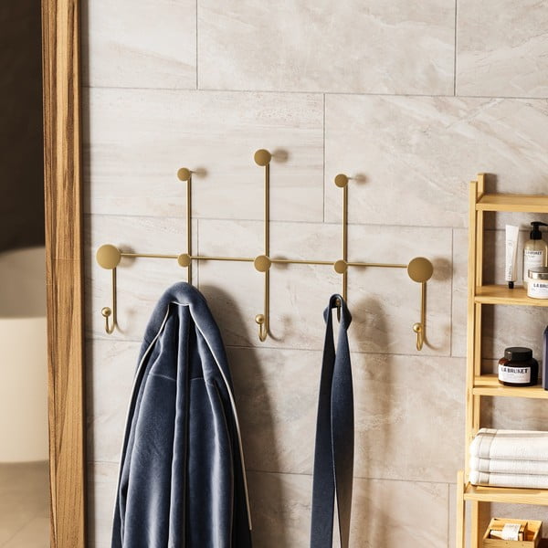 Aranyszínű fém fali fogas Dama – Kalune Design-image-1