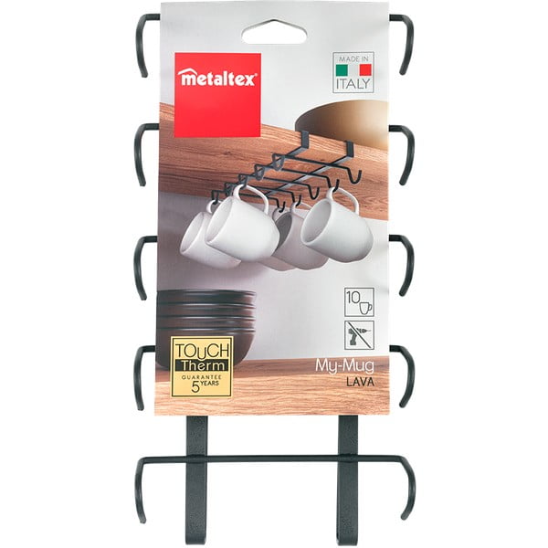 My Mug Lava fekete függő bögretartó - Metaltex-image-4