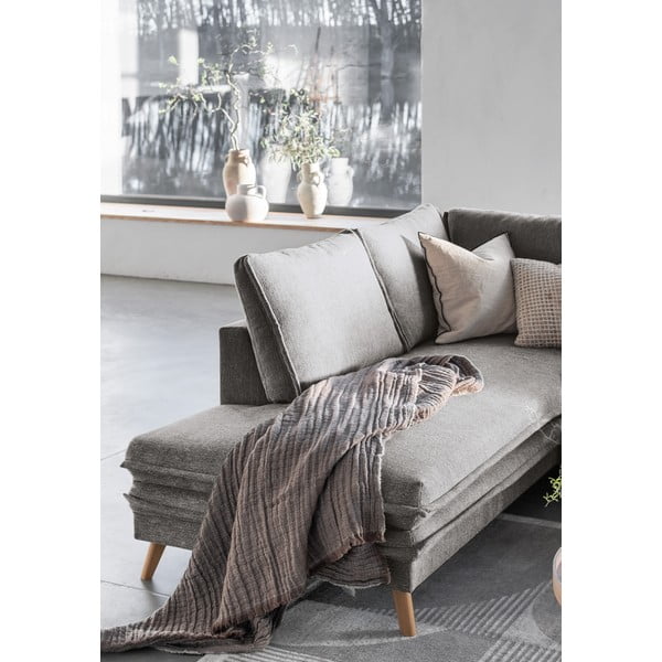 Szürke kinyitható sarokkanapé (bal oldali) Charming Charlie – Miuform-image-4