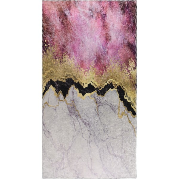 Fehér-rózsaszín mosható szőnyeg 80x150 cm – Vitaus