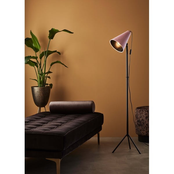 Cilla fekete állólámpa rószaszín lámpaburával, magasság 1,5 m - Markslöjd-image-1