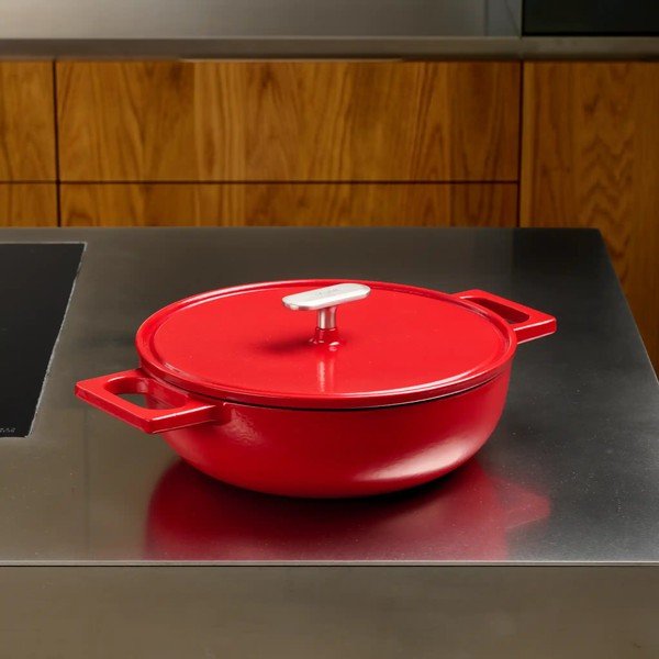 Öntöttvas serpenyő fedővel ø 26 cm tegame  Mattia 3.0 – FABINI-image-4