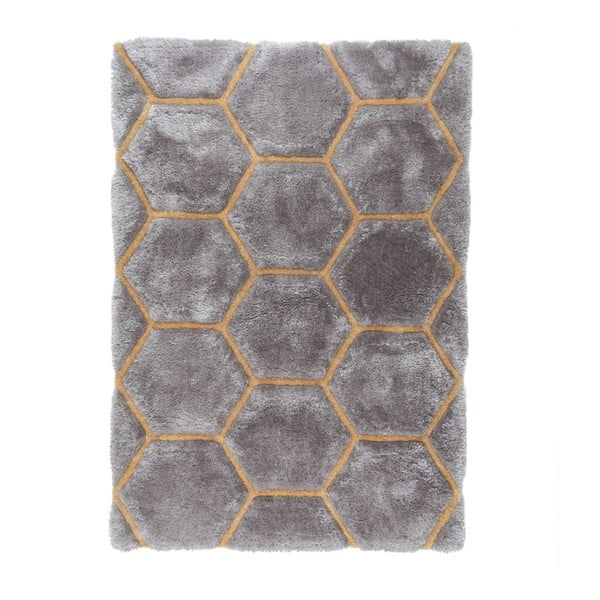 Honeycomb szürke szőnyeg, 80 x 150 cm - Flair Rugs