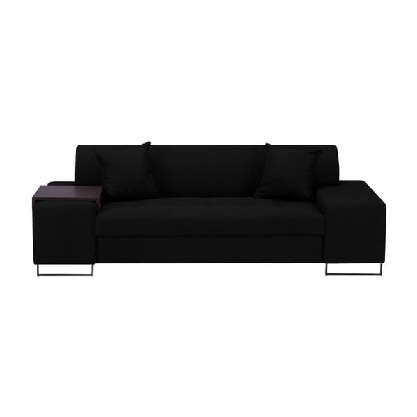 Orlando fekete kanapé fekete lábakkal, 220 cm - Cosmopolitan Design