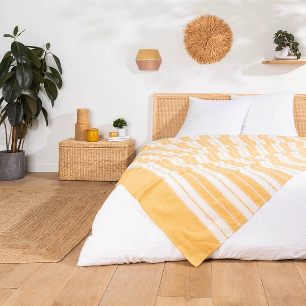 Sárga ágytakaró 220x240 cm Abby – douceur d'intérieur