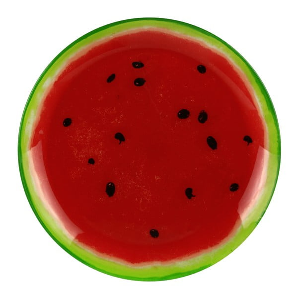Watermelon üvegtányér, ⌀ 20 cm - Le Studio