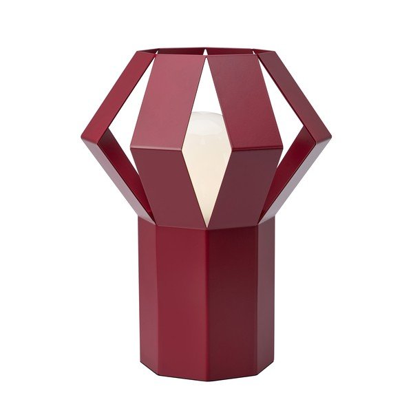 Piros fém asztali lámpa fém búrával (magasság 27 cm) Octa – Markslöjd
