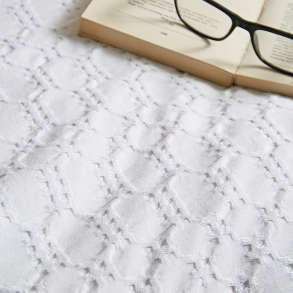 Fehér egyszemélyes pamut ágyneműhuzat 135x200 cm Waffle – Bianca-image-4