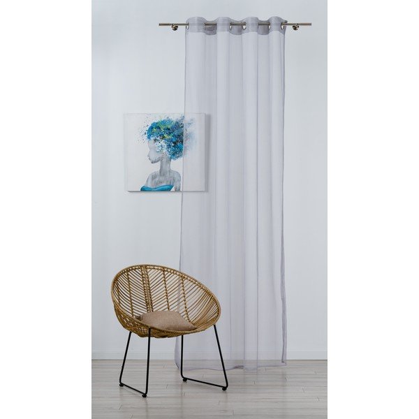 Szürke átlátszó függöny 140x245 cm Miko – Mendola Fabrics-image-2