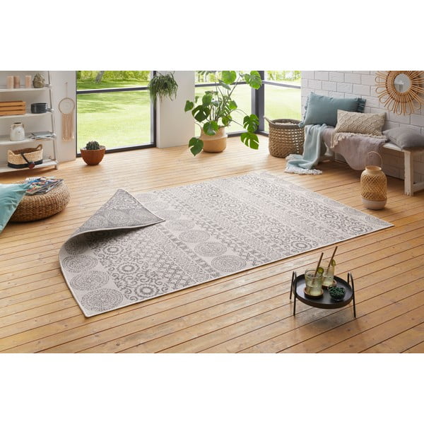 Circle szürke-fehér kültéri szőnyeg, 80x150 cm - Ragami-image-3