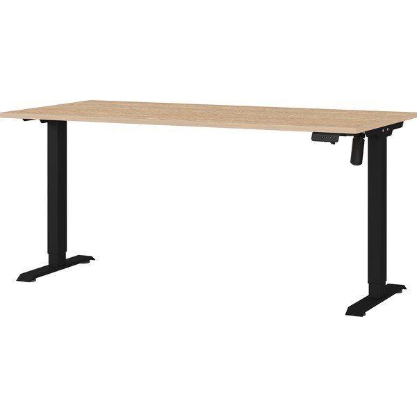 Állítható íróasztal elektromosan állítható magassággal tölgyfa dekoros asztallappal 80x160 cm Boras – Germania