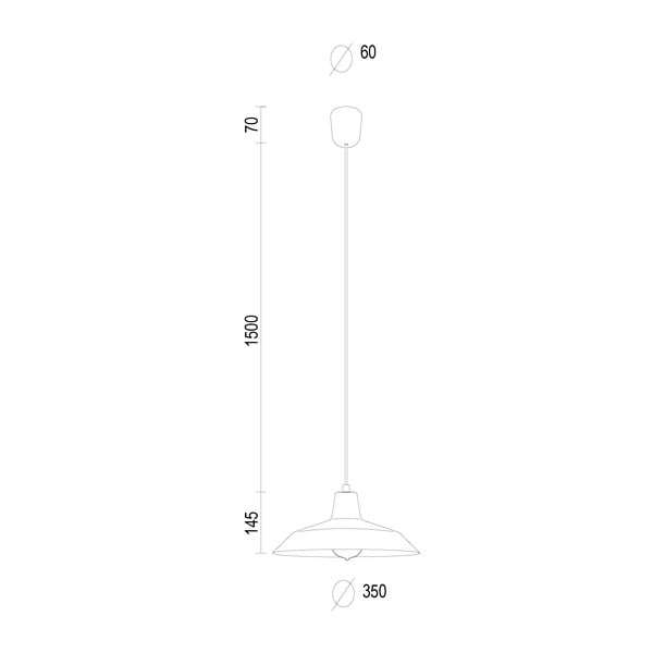Cinco fekete mennyezeti függőlámpa sárgarézszínű részletekkel - Bulb Attack-image-4