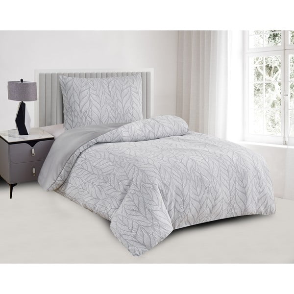 Szürke egyszemélyes jacquard ágyneműhuzat 140x200 cm Florida – My House-image-1