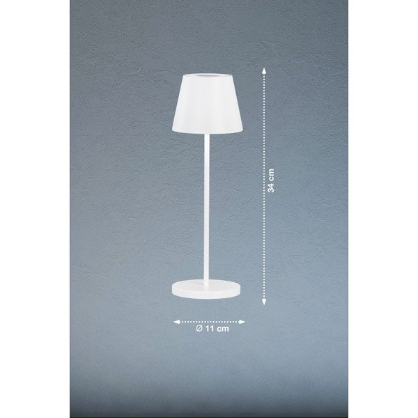 Fehér LED dimmelhető asztali lámpa fém búrával (magasság 34 cm) Cosenza 2.0 – Fischer & Honsel-image-2