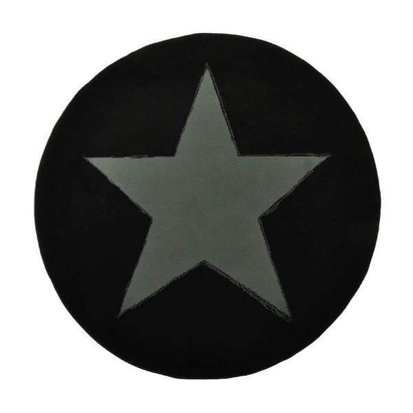 Star fekete gyerekszőnyeg, ⌀ 140 cm - Hanse Home