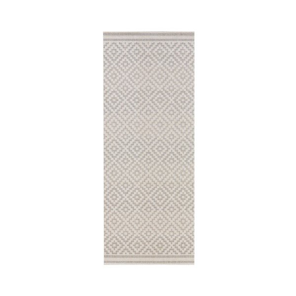 Meadow szürke-krémszínű kültérre is alkalmas futószőnyeg, 80 x 200 cm - NORTHRUGS