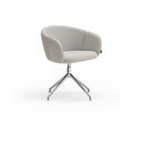 Világosszürke kárpitozott karfás étkezőfotel Add – Teulat