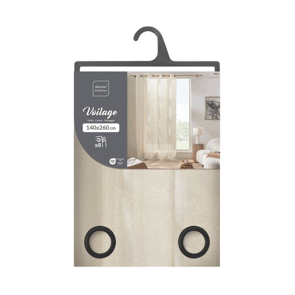 Krémszínű függöny 140x260 cm Sanya – douceur d'intérieur-image-3