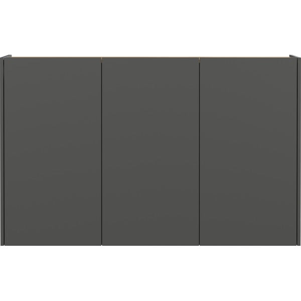 Antracitszürke függő szekrény tölgyfa dekorral 138x87x25 cm Libbiano – Germania-image-2