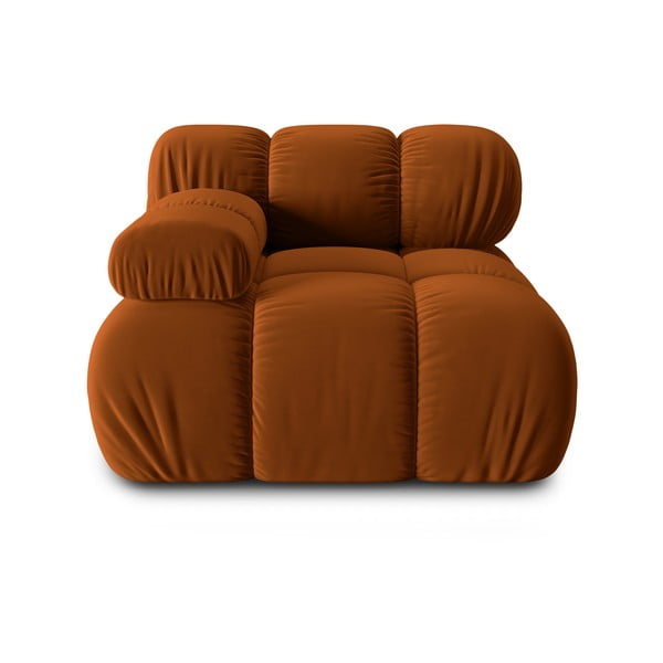 Narancssárga bársony kanapé modul (bal oldali) Bellis – Micadoni Home
