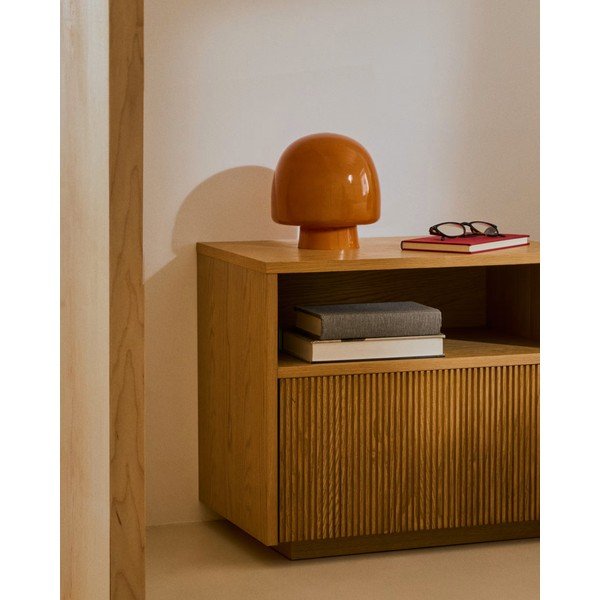 Narancssárga asztali lámpa üveg búrával (magasság 20 cm) Reig – Kave Home-image-4