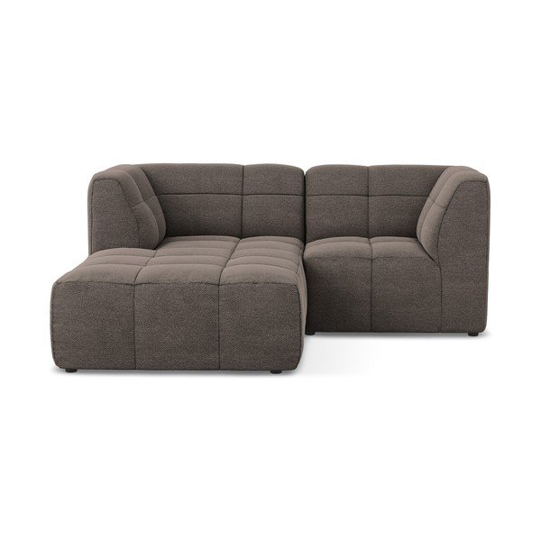 Barna buklé sarokkanapé (bal oldali-heverő résszel) Aloha – Makamii