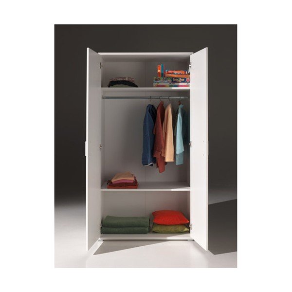 Milan fehér gardróbszekrény, szélessége 105 cm - Vipack-image-2