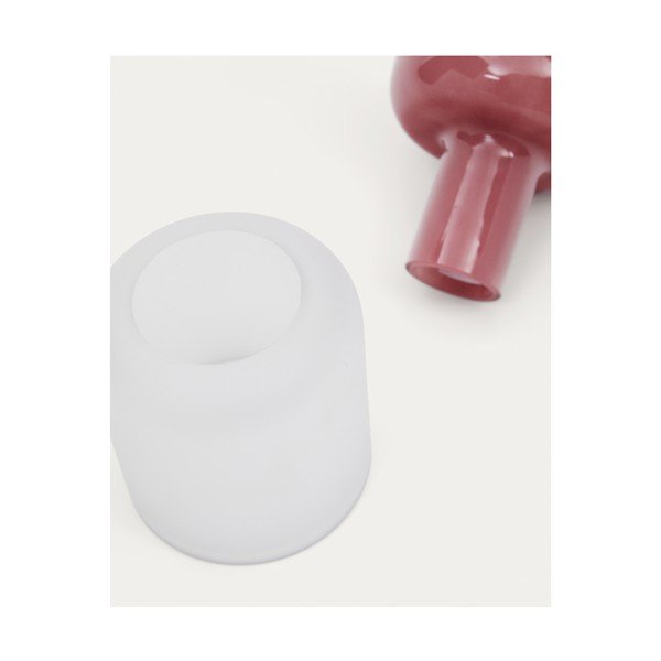 Rózsaszín üveg váza (magasság 19 cm) Kelse – Kave Home-image-3