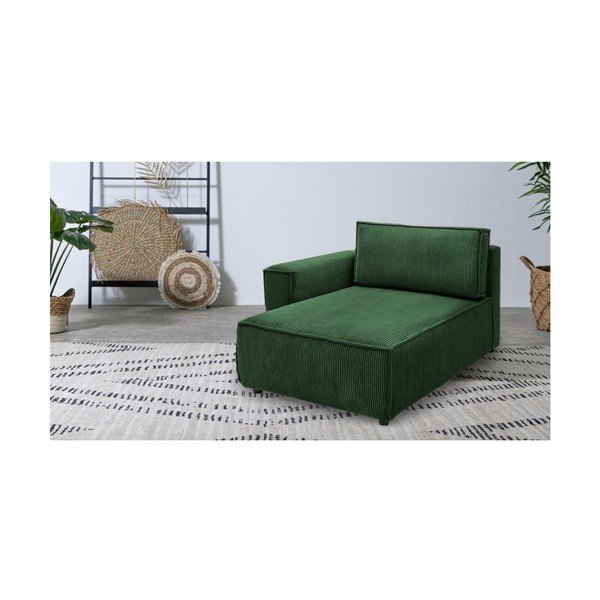 Zöld kordbársony kanapé modul (bal oldali) Nihad modular – Bobochic Paris-image-1