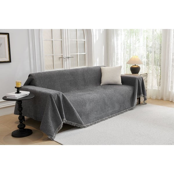 Sötétszürke háromszemélyes kanapé huzat Talo – Filumi-image-1