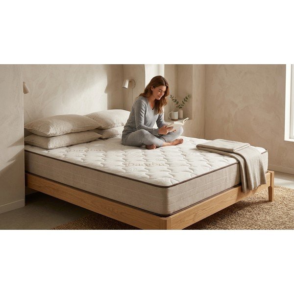 Közepes keménységű-extra kemény kétoldalas hab matrac 180x200 cm Bamboo Eco Fresh – Moonia-image-1