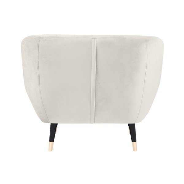 Benito krémszínű fotel fekete lábakkal - Mazzini Sofas-image-3