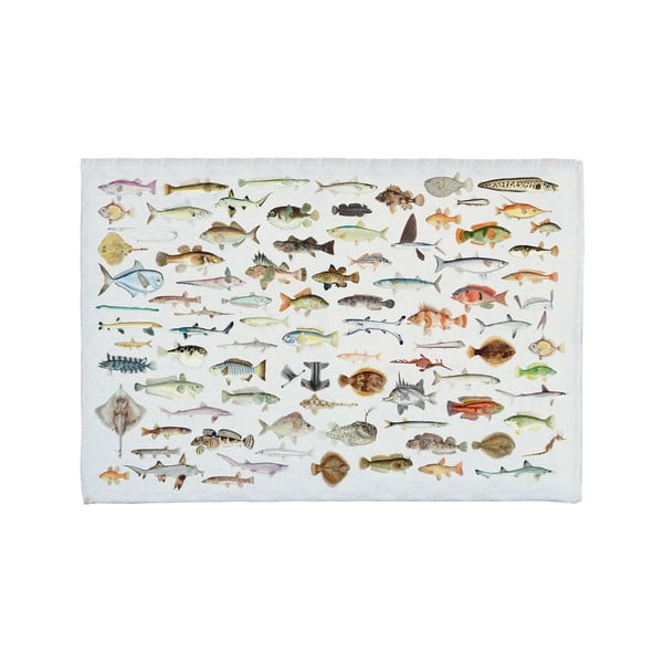 Fish in the Ocean pamutkeverék fürdőszobai kilépő, 40 x 60 cm - Really Nice ThingsBella