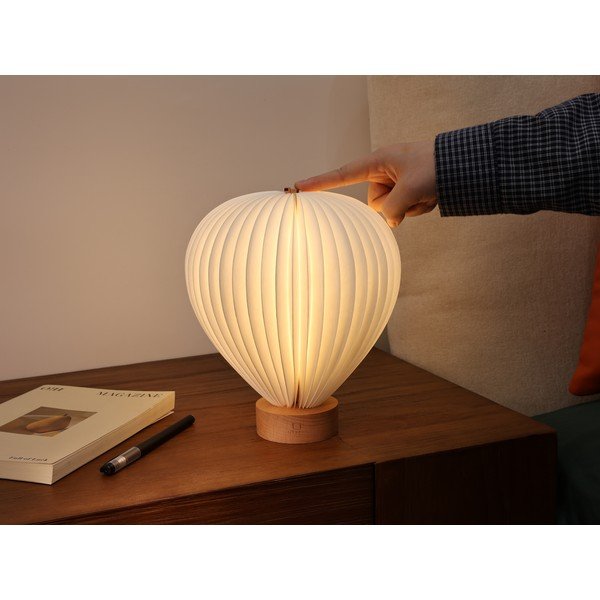 Fehér LED dimmelhető asztali lámpa papír búrával (magasság 20 cm) Aeris – Gingko-image-4