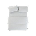 Fehér egyszemélyes len ágyneműhuzat 135x200 cm Blanco – Native Natural