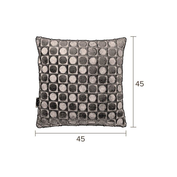 Ottava piros-narancssárga díszpárna, 45 x 45 cm - Dutchbone-image-2