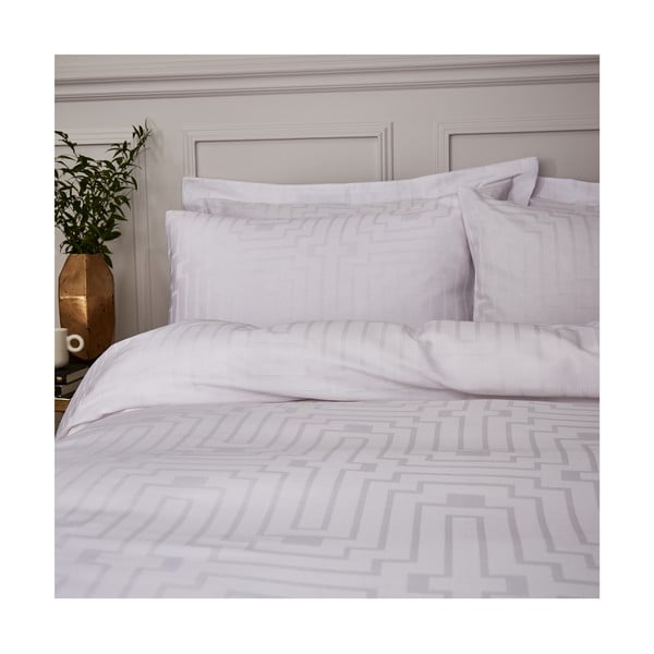 Fehér egyszemélyes pamut-szatén ágyneműhuzat 135x200 cm - Bianca-image-1