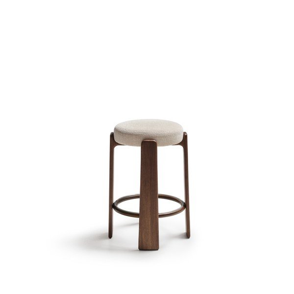 Bézs-sötét natúr színű kőrisfa bárszék (ülésmagasság 75 cm) Granite – Kave Home-image-2