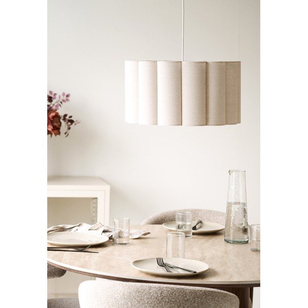 Bézs len függőlámpa ø 45 cm Watton – House Nordic-image-1